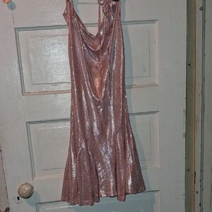 Shimmering Pink Sleeveless Dress